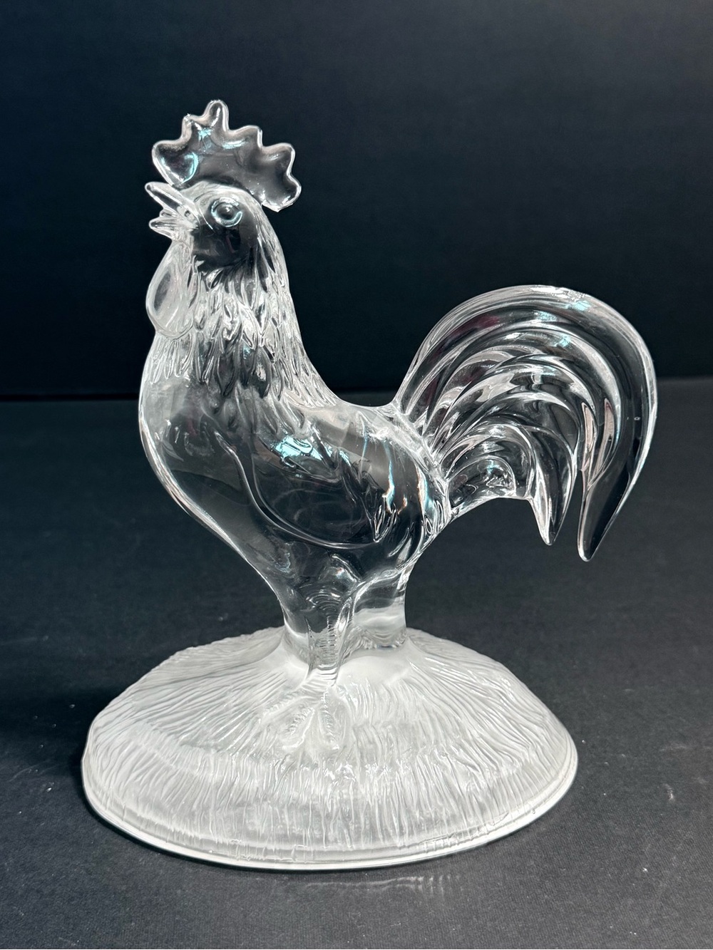 Vintage Cristal D’Arques Lead Crystal Rooster Figurine